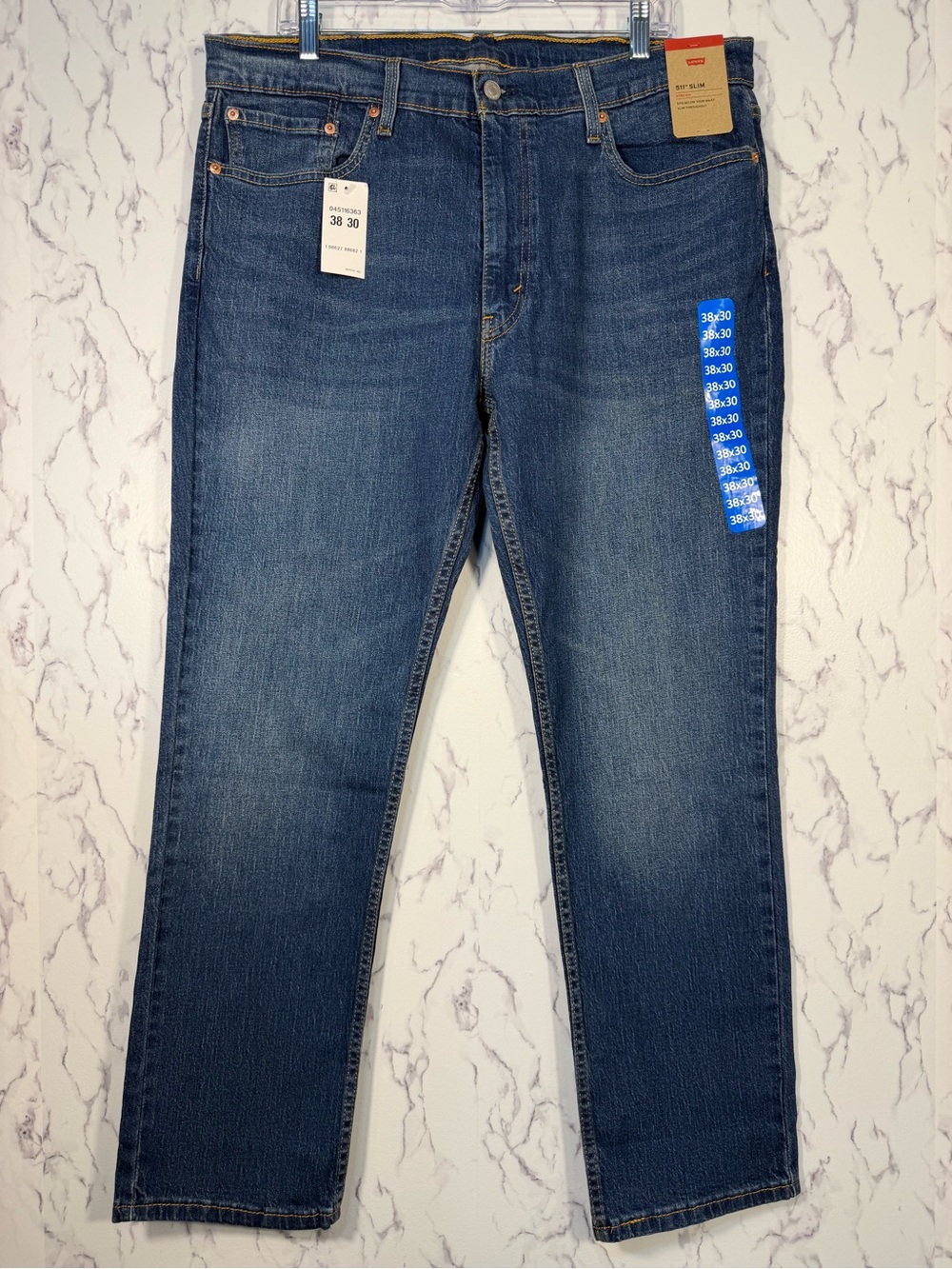 NWT Levi’s 511 Slim Fit Stretch Jeans Men’s 38x30 Medium Wash Denim